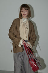 bowtie ribbon frill blouse