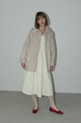 lace docking wool coat