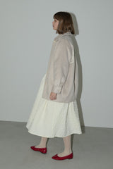 lace docking wool coat