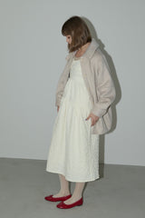 lace docking wool coat