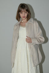 lace docking wool coat