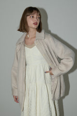 lace docking wool coat