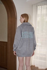 lace docking wool coat