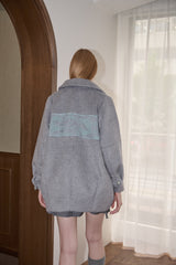 lace docking wool coat
