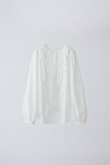 front frill blouse