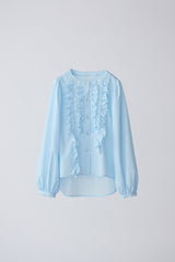 front frill blouse