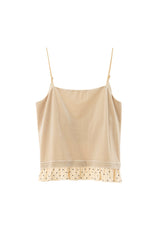 cup in velours frill camisole
