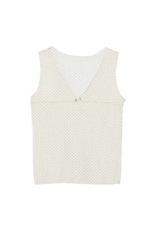 sheer dot tank top