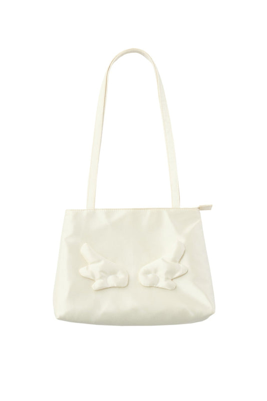 angel satin shoulder bag