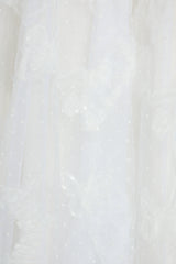 volume tulle butterfly dot skirt