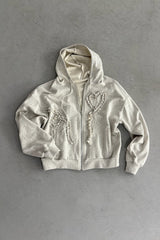 heart frill hoodie