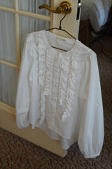 front frill blouse