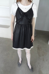 leather frill onepiece