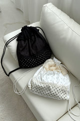 polka dot lace frill knapsack