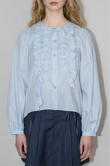 front frill blouse