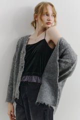 cup in velours frill camisole