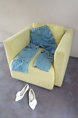 many ribbon cargo denim