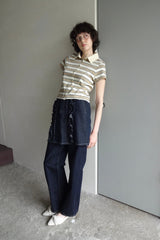 frill denim mini skirt
