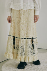 romantic lace ribbon skirt