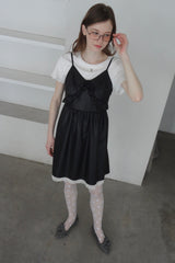 leather frill onepiece