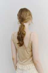 cup in velours frill camisole