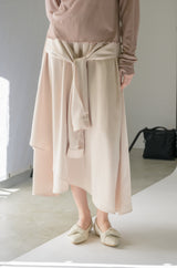 waist sleeve satin skirt