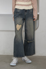 heart damage denim