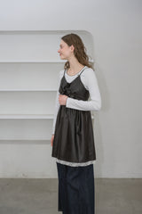 leather frill onepiece