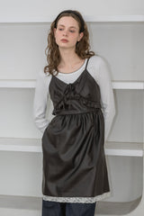 leather frill onepiece