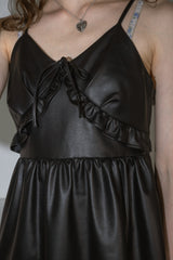 leather frill onepiece