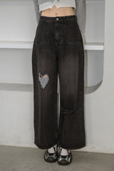 heart damage denim