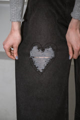 heart damage denim