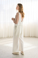 side ribbon overalls