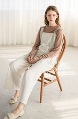 side ribbon overalls