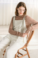 side ribbon overalls