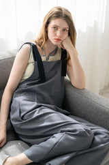 side ribbon overalls