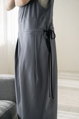 side ribbon overalls
