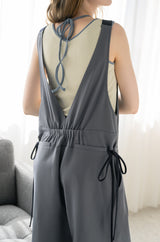 side ribbon overalls
