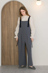 side ribbon overalls