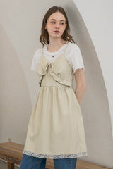 leather frill onepiece