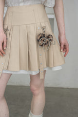 layered pleats mini skirt