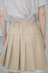 layered pleats mini skirt