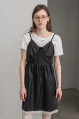 leather frill onepiece