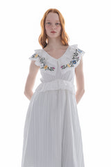 flower embroidery onepiece