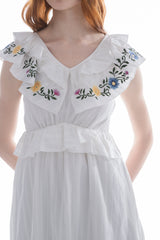 flower embroidery onepiece