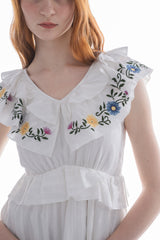 flower embroidery onepiece