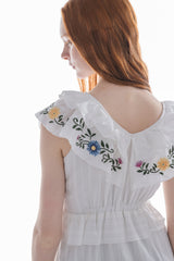 flower embroidery onepiece