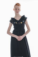 flower embroidery onepiece