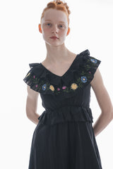 flower embroidery onepiece