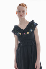 flower embroidery onepiece